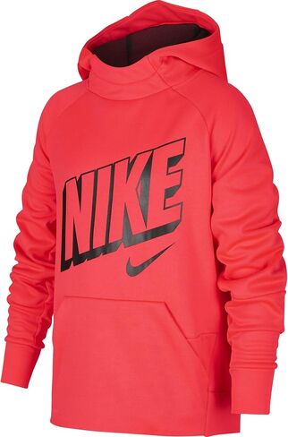 Nike Boy's Therma Graphic Training Pullover Hoodie Bright Crimson/Black Size Small in Saudi Arabia