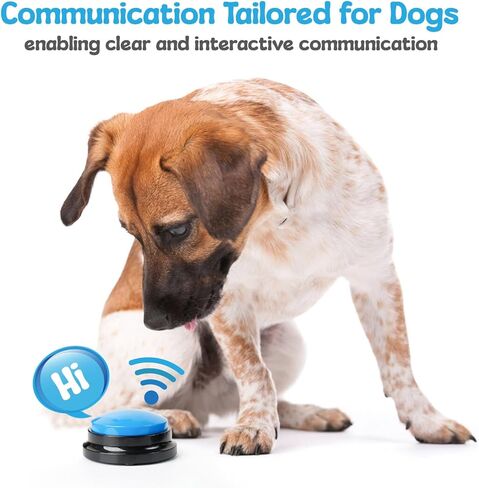 Dog Buttons for Communication with Non-Slip Mat, HD Sound 30s Recordable Dog Talking Button Set with Training Guide eBook and Stickers, Pet Talking Buttons for Dog Speaking (6pc) in Saudi Arabia
