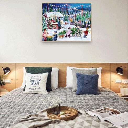 طلاء يدوي بالأرقام للبالغين والأطفال، طلاء شجرة عيد الميلاد بالأرقام، طلاء يدوي لمشاهد عيد الميلاد، طلاء أكريليك بالأرقام، طقم طلاء جدار المنزل، غرفة المعيشة، غرفة النوم، شجرة عيد الميلاد in Kuwait