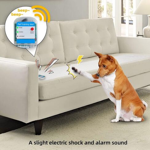 بساط صدمات القطط للكلاب، عبوتان، بساط صدمات للحيوانات الأليفة مقاس 60 × 12 بوصة للكلاب والقطط، بساط تدريب إلكتروني يبقي الحيوانات الأليفة بعيدًا عن الأثاث، بساط آمن طارد للكلاب مع 3 أوضاع تدريب، واقي للأريكة in Kuwait
