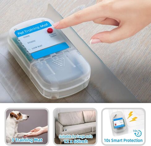 بساط صدمات القطط للكلاب، عبوتان، بساط صدمات للحيوانات الأليفة مقاس 60 × 12 بوصة للكلاب والقطط، بساط تدريب إلكتروني يبقي الحيوانات الأليفة بعيدًا عن الأثاث، بساط آمن طارد للكلاب مع 3 أوضاع تدريب، واقي للأريكة in Kuwait