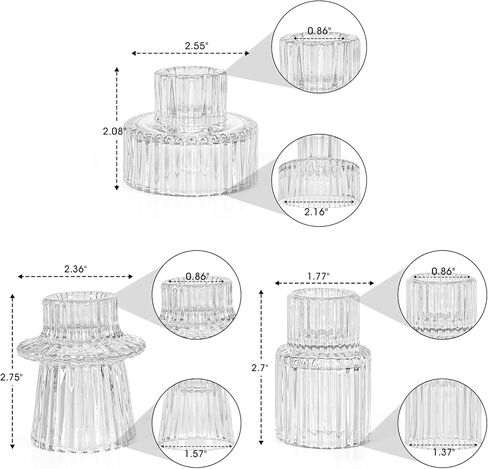 حاملات شمعدان زجاجية مستدقة، حاملات شموع Tealight لقطع الطاولة المركزية، وديكور الزفاف وحفلات العشاء in Saudi Arabia