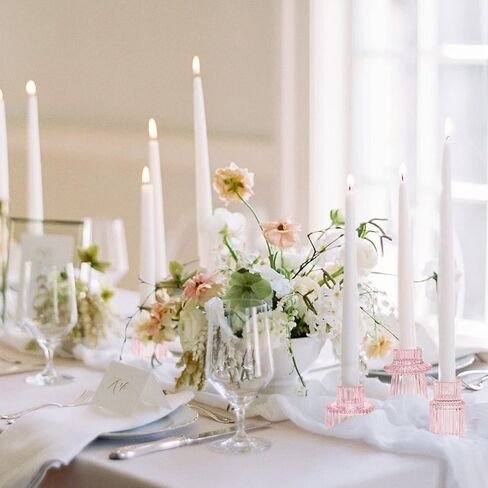 حاملات شمعدان زجاجية مستدقة، حاملات شموع Tealight لقطع الطاولة المركزية، وديكور الزفاف وحفلات العشاء in Saudi Arabia