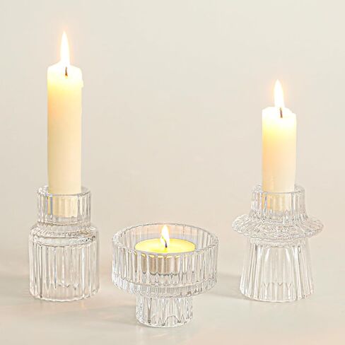 حاملات شمعدان زجاجية مستدقة، حاملات شموع Tealight لقطع الطاولة المركزية، وديكور الزفاف وحفلات العشاء in Saudi Arabia