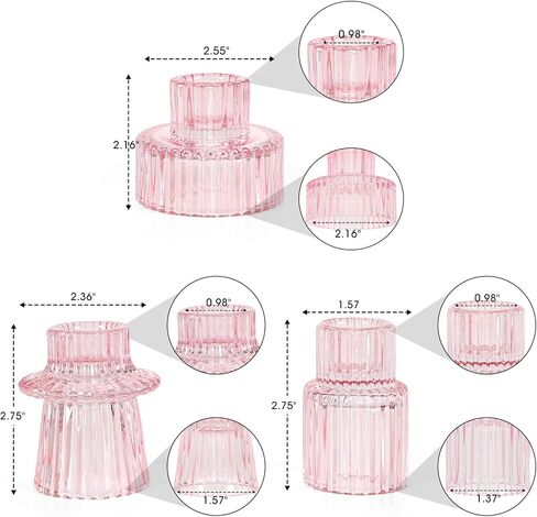 حاملات شمعدان زجاجية مستدقة، حاملات شموع Tealight لقطع الطاولة المركزية، وديكور الزفاف وحفلات العشاء in Saudi Arabia