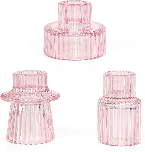حاملات شمعدان زجاجية مستدقة، حاملات شموع Tealight لقطع الطاولة المركزية، وديكور الزفاف وحفلات العشاء in Saudi Arabia