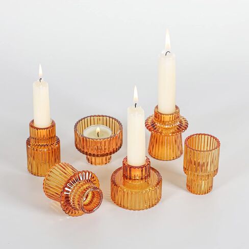 حاملات شمعدان زجاجية مستدقة، حاملات شموع Tealight لقطع الطاولة المركزية، وديكور الزفاف وحفلات العشاء in Saudi Arabia