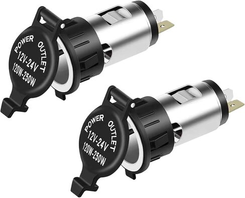 1PC Cigarette Lighter Socket, 12V Car Cigarette Lighter Adapter Power Socket with Extension Cable, Universal Waterproof Power Outlet Socket Replacement for Car Truck in Saudi Arabia