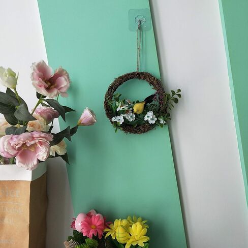 Athoinsu 7 '' إكليل طيور عيد الفصح الاصطناعي للباب الأمامي جدار ريفي عيد الميلاد مهرجان ديكورات المنزل لوازم الحفلات in Kuwait