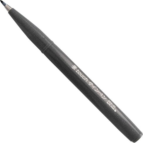 Pentel Arts Sign Pen Touch, Fude Brush Tip, Black Ink - 1 Pack (SES15NBPA) in Saudi Arabia
