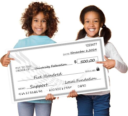 Reusable Big Checks 30" x 16" - Giant Blank Check Oversized Checks, Sustainable Big Check Large Check for Presentation Dry Erase Check, Large Checks for Endowment Raffle Reward Winners Check Cardboard in Saudi Arabia