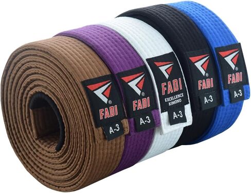 Brazilian Jiu Jitsu Belts - Durable Unisex BJJ Belts with Ranking Stripes for Adults and Kids in Kuwait