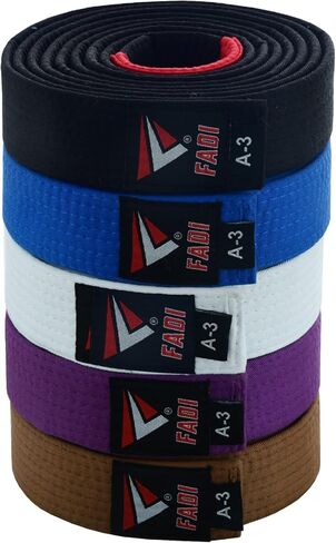 Brazilian Jiu Jitsu Belts - Durable Unisex BJJ Belts with Ranking Stripes for Adults and Kids in Kuwait
