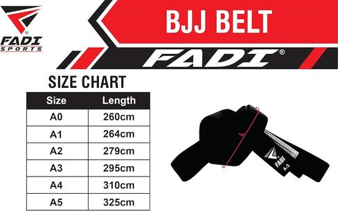 Brazilian Jiu Jitsu Belts - Durable Unisex BJJ Belts with Ranking Stripes for Adults and Kids in Kuwait