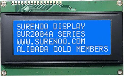 Jameco ValuePro SIC2004A_BLWIT 20x4 Character LCD Module Parallel Display with I2C Module Blue Backlight for Arduino in Saudi Arabia