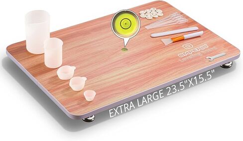 طاولة تسوية كبيرة جدًا لراتنجات الإيبوكسي، لوحة تسوية قابلة للتعديل مقاس 23.5 بوصة × 15.5 بوصة لراتنجات الإيبوكسي، طاولة تسوية ذاتية مع مجموعة أدوات لراتنجات الإيبوكسي وأدوات صب الأكريليك (أزرق) in Kuwait