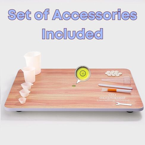 طاولة تسوية كبيرة جدًا لراتنجات الإيبوكسي، لوحة تسوية قابلة للتعديل مقاس 23.5 بوصة × 15.5 بوصة لراتنجات الإيبوكسي، طاولة تسوية ذاتية مع مجموعة أدوات لراتنجات الإيبوكسي وأدوات صب الأكريليك (أزرق) in Kuwait