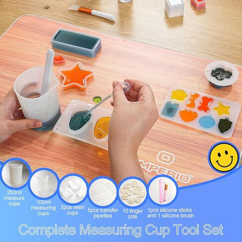 طاولة تسوية كبيرة جدًا لراتنجات الإيبوكسي، لوحة تسوية قابلة للتعديل مقاس 23.5 بوصة × 15.5 بوصة لراتنجات الإيبوكسي، طاولة تسوية ذاتية مع مجموعة أدوات لراتنجات الإيبوكسي وأدوات صب الأكريليك (أزرق) in Kuwait