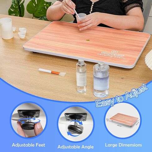 طاولة تسوية كبيرة جدًا لراتنجات الإيبوكسي، لوحة تسوية قابلة للتعديل مقاس 23.5 بوصة × 15.5 بوصة لراتنجات الإيبوكسي، طاولة تسوية ذاتية مع مجموعة أدوات لراتنجات الإيبوكسي وأدوات صب الأكريليك (أزرق) in Kuwait