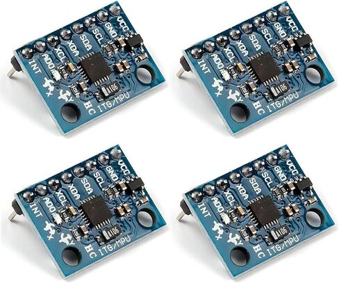 4 قطع ملحوم مسبقًا GY-521 MPU-6050 MPU6050 وحدة 3 محاور مقياس تسارع جيروسكوب 6 DOF 6 محاور مستشعر جيروسكوب لراسبيري بي بيكو ونماذج أخرى in Saudi Arabia