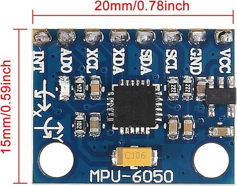 4 قطع ملحوم مسبقًا GY-521 MPU-6050 MPU6050 وحدة 3 محاور مقياس تسارع جيروسكوب 6 DOF 6 محاور مستشعر جيروسكوب لراسبيري بي بيكو ونماذج أخرى in Saudi Arabia