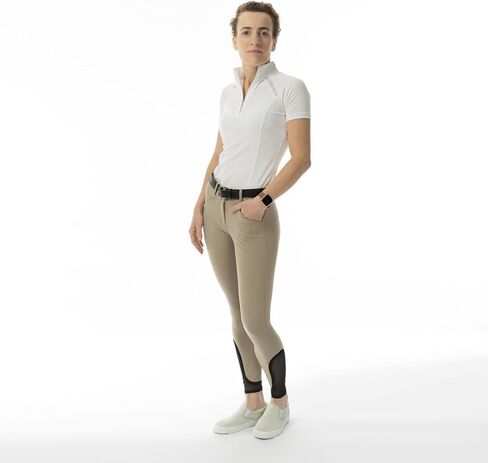 Equinavia Astrid Womens Silicone Knee Patch Breeches | Mid Rise Riding Pants with Phone Pockets in Kuwait