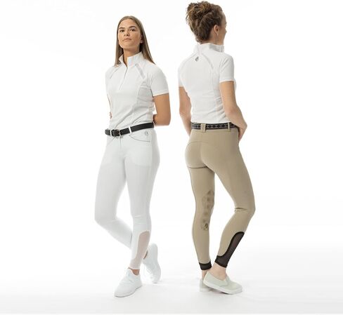 Equinavia Astrid Womens Silicone Knee Patch Breeches | Mid Rise Riding Pants with Phone Pockets in Kuwait