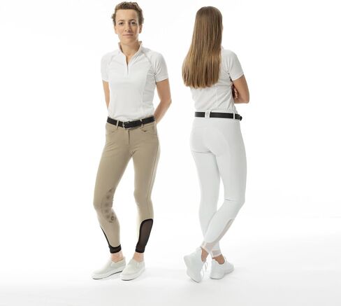 Equinavia Astrid Womens Silicone Knee Patch Breeches | Mid Rise Riding Pants with Phone Pockets in Kuwait