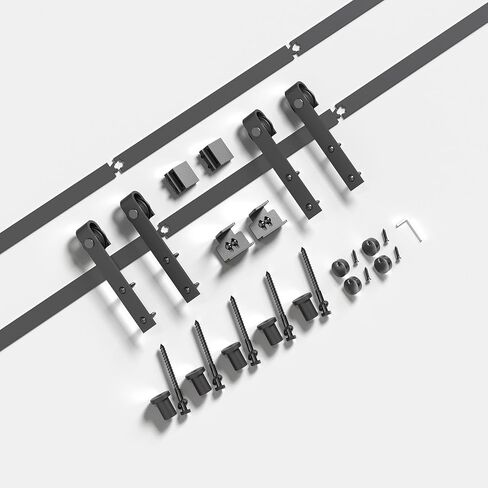 EaseLife 2.5 FT Cabinet Mini Sliding Barn Door Hardware Track Kit,Easy Install,Slide Smoothly Quietly,Apply for Storage Window TV Stand and Other Shielding (No Cabinet) in Saudi Arabia