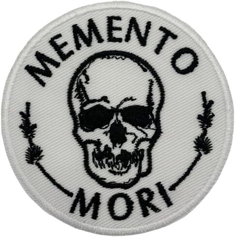 رقعة مطرزة من Memento Mori للملابس - شارة مزخرفة بالخياطة أو الكي - إكسسوار أزياء عصري يمكنك صنعه بنفسك - شعار زخرفي فريد للسترات والجينز والحقائب - عتيق - ملابس in Kuwait