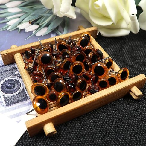 TOAOB 100pcs Black Glass Eyes Kits 3mm to 12mm Assorted Sizes for Crafts Needle Felting Bears Dolls Decoys Sewing in Kuwait