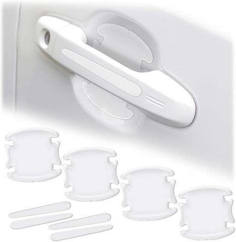 8 Pcs Car Door Handle Protector, Door Cup Protective Film, Anti-Scratches Sticker, Automotive Exterior Accessories, Universal for Most Car Handles (Transparent) in Kuwait