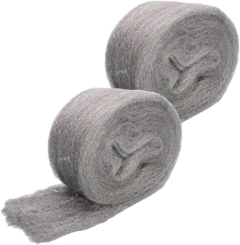 #000 Steel Wool Roll 2 Pack Steel Wool Fill Fabric Roll 10 Ft Coarse Wire Wool Hardware Hole Filler Gap Blocker to Clog up Holes Wall Cracks Siding Pipeline Vents in Garden, House, Garage in Saudi Arabia