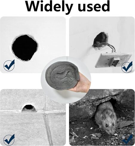#000 Steel Wool Roll 2 Pack Steel Wool Fill Fabric Roll 10 Ft Coarse Wire Wool Hardware Hole Filler Gap Blocker to Clog up Holes Wall Cracks Siding Pipeline Vents in Garden, House, Garage in Saudi Arabia