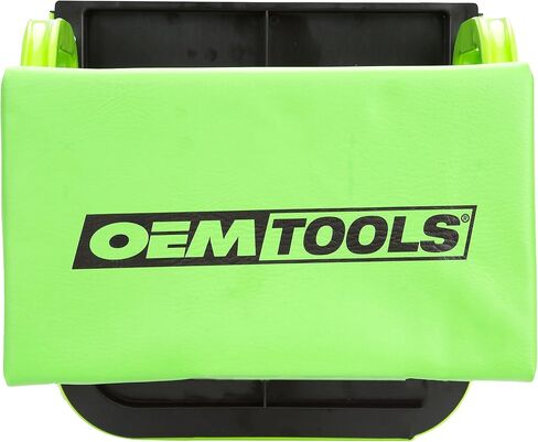 OEMTOOLS 24948 مقعد زاحف مبطن (مع علبة الأدوات) | مقعد ميكانيكي مريح مع مساحة تخزين كبيرة للأدوات - 11-1/2 بوصة × 12-1/2 علبة أدوات | مصنفة لما يصل إلى 330 رطلاً | أخضر in Saudi Arabia