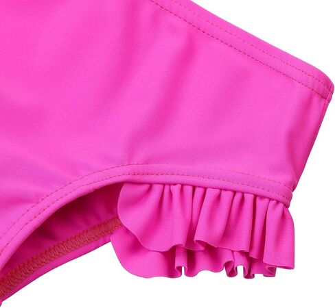 XFGIRLS Girls 2-Piece Swimsuit Long Sleeve Rash Guard Set Toddler 6M-8Y | UPF 50+ blocks 98% UV, Quick-dry, Easy on/off, Bright colors stand out, Machine wash, Breathable, Beach, swim, water park in Saudi Arabia