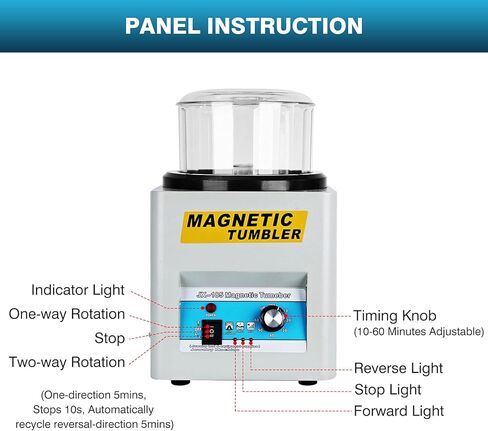 ملمع مجوهرات بهلوان مغناطيسي من IRONWALLS، سعة تنظيف 2000 دورة في الدقيقة 600 جرام، لمسة نهائية تلميع مغناطيسية مع أسطوانة تلميع 7.1 بوصة/180 مم ودبابيس تلميع 180 جرام للمجوهرات، والأجزاء المعدنية، والبلاستيك الصلب in Kuwait