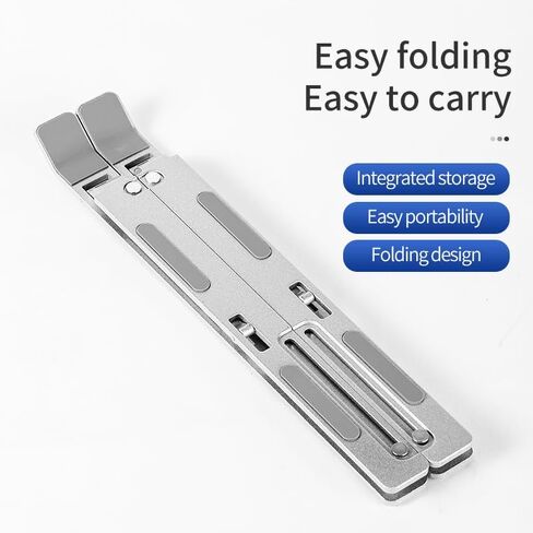 Laptop Stand, 7 Angles Adjustable Aluminum Ergonomic Foldable Portable Desktop Holder, Laptop Holder Riser Computer Tablet Stand, Compatible with MacBook,iPad, HP, Dell, Lenovo 10-15.6",Easy to Store in Saudi Arabia