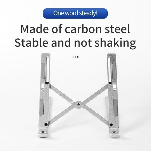 Laptop Stand, 7 Angles Adjustable Aluminum Ergonomic Foldable Portable Desktop Holder, Laptop Holder Riser Computer Tablet Stand, Compatible with MacBook,iPad, HP, Dell, Lenovo 10-15.6",Easy to Store in Saudi Arabia