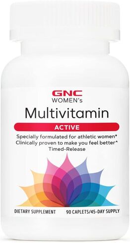 GNC Women's Active Multivitamin | Supports an Active Lifestyle | 30+ Nutrient Formula | Promotes Bone & Joint Health, Helps Energy Production | Clinically Studied Daily Vitamin | 90 Caplets in Saudi Arabia