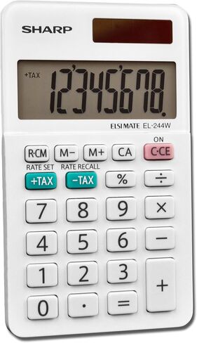 شارب EL-244WB آلة حاسبة للأعمال، أبيض 2.125، 2.38 × 4.06 × 0.31 بوصة in Saudi Arabia