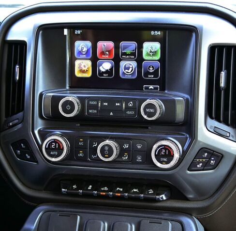 غطاء مقبض راديو بلينغ تيار متردد متوافق مع شيفروليه تشيفي سوبربان تاهو جي إم سي أكاديا يوكون تيرين داش التحكم التلقائي في مستوى الصوت إشارة الانعطاف 4WD مقبض مفتاح الإضاءة زر غطاء حلقة 7 قطع in Kuwait