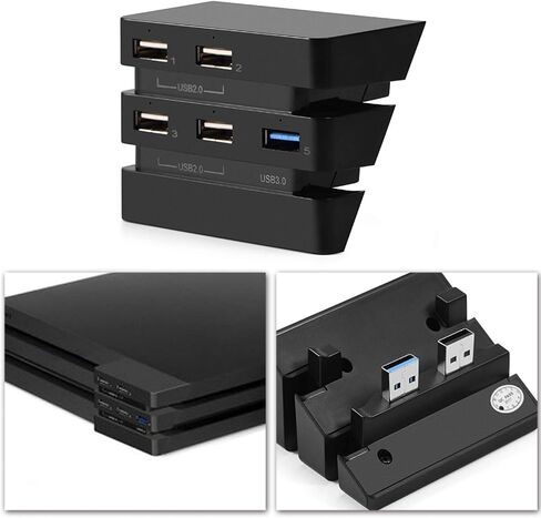 محور USB ABS، محور USB احترافي متعدد المنافذ، مع مؤشرات LED لوحدة تحكم Ps4 Pro سهلة التركيب Ps4 Pro الافتراضي in Saudi Arabia