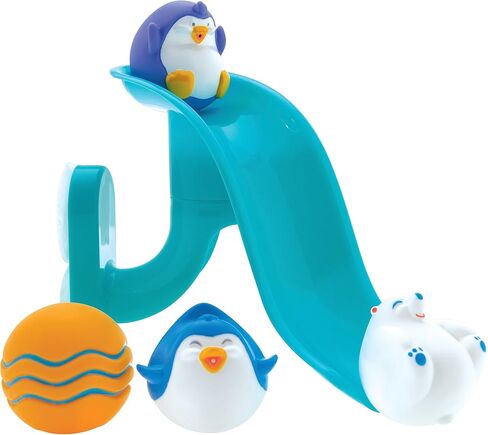 Bundle of Nuby Floating Octopus Toy with 3 Hoopla Rings - BPA Free Baby Bath Toy for Boys and Girls + Nuby Bubbly Buds Bath Toys, BPA Free in Saudi Arabia