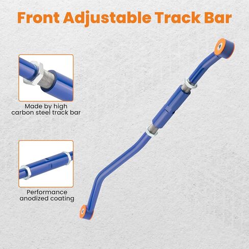 شريط مسار قابل للتعديل لسيارة دودج رام 2500 3500 2WD 4WD 2003-2013 مع رفع 2-6 بوصة، جلبة بولي مطورة - أزرق in Kuwait