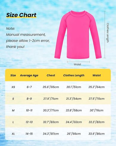 قميص سباحة Auranso Boys Rash Guard بعامل حماية من أشعة الشمس 50+، قميص طويل الأكمام للحماية من الشمس سريع الجفاف in Kuwait
