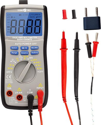 Segomo Tools 500 Volt Multimeter - Amp & Diode Voltage, Resistance & Continuity Digital Multimeter - Voltage Tester AC & DC - Continuity Tester & Voltage Meter - Multimetro - DM500 in Saudi Arabia