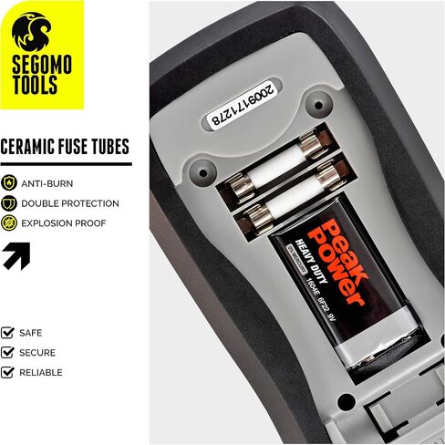 Segomo Tools 500 Volt Multimeter - Amp & Diode Voltage, Resistance & Continuity Digital Multimeter - Voltage Tester AC & DC - Continuity Tester & Voltage Meter - Multimetro - DM500 in Saudi Arabia