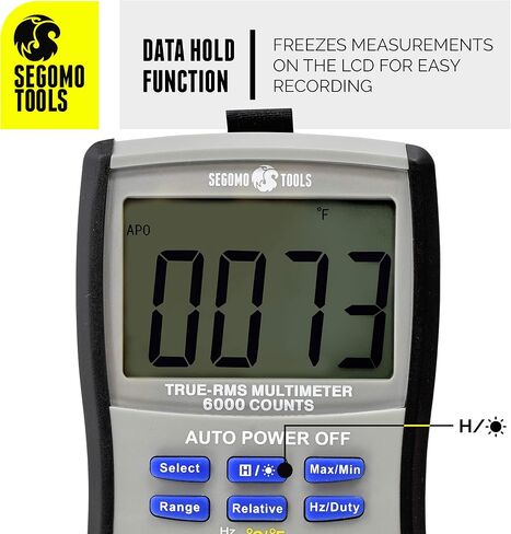 Segomo Tools 500 Volt Multimeter - Amp & Diode Voltage, Resistance & Continuity Digital Multimeter - Voltage Tester AC & DC - Continuity Tester & Voltage Meter - Multimetro - DM500 in Saudi Arabia