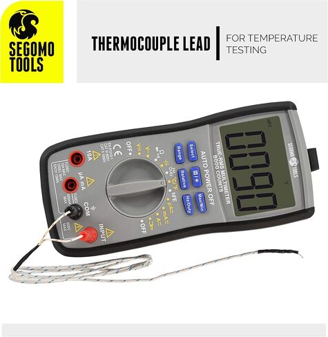 Segomo Tools 500 Volt Multimeter - Amp & Diode Voltage, Resistance & Continuity Digital Multimeter - Voltage Tester AC & DC - Continuity Tester & Voltage Meter - Multimetro - DM500 in Saudi Arabia